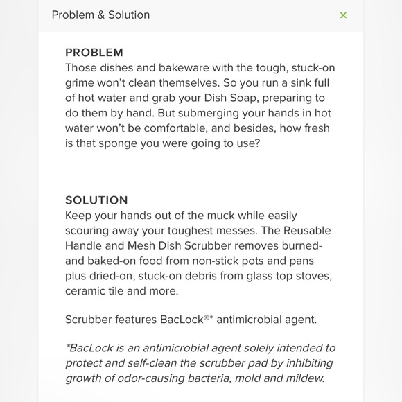 Norwex Reusable Handle with Mesh Dish Scrubber - Picture 5 of 7